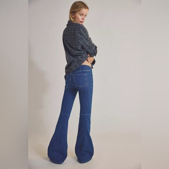 Free People We the Free Penny Pull-On Flare Jeans | Riviera True Blue Wash | 28 - Picture 2 of 10